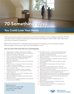 70-Something Ways You Could Lose Your Home