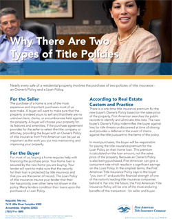 Why There Are Two Types of Title Policies?