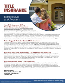 Title Insurance – Explanations and Answers